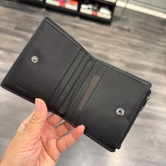 Michael Kors Mens Cooper Square Zip Wallet Black Unisex - Picture 4 of 7